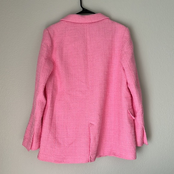 NWT Zara Pink Textured Blazer size L - Picture 5 of 5